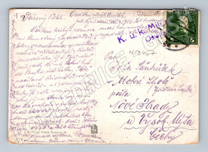Pohlednice Včelín v květnu (B. Jaroněk, M13467)