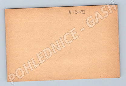 Pohlednice most přes řeku – kresba 1955 (M13483)
