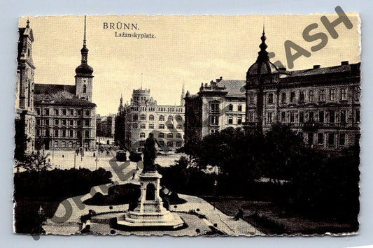 Pohlednice Brno Lažanské náměstí malý formát (M135)