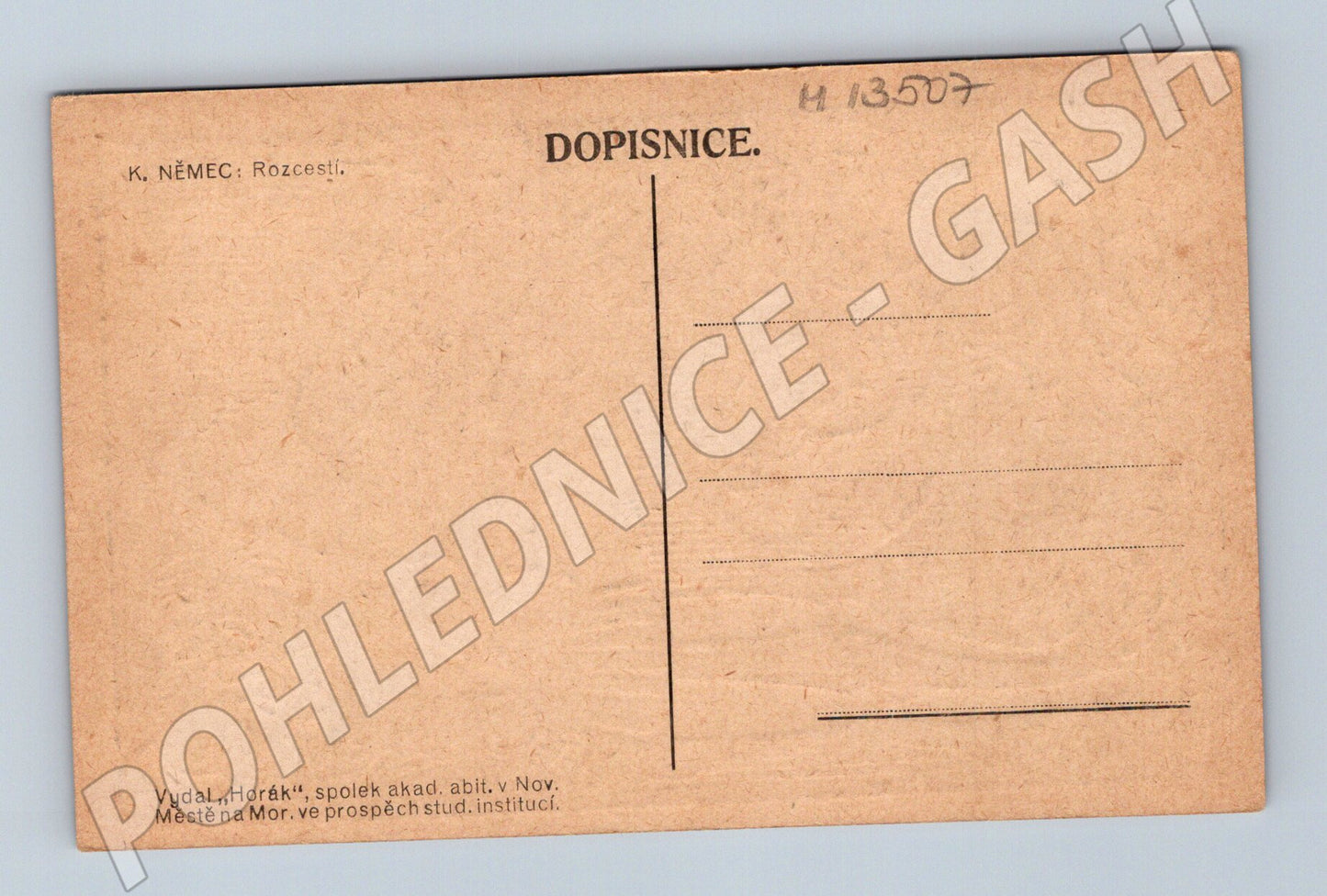 Pohlednice Rozcestí dřevoryt (M13507)