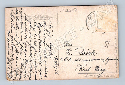 Pohlednice Dvě ženy s lyrou 1916 (M13527)