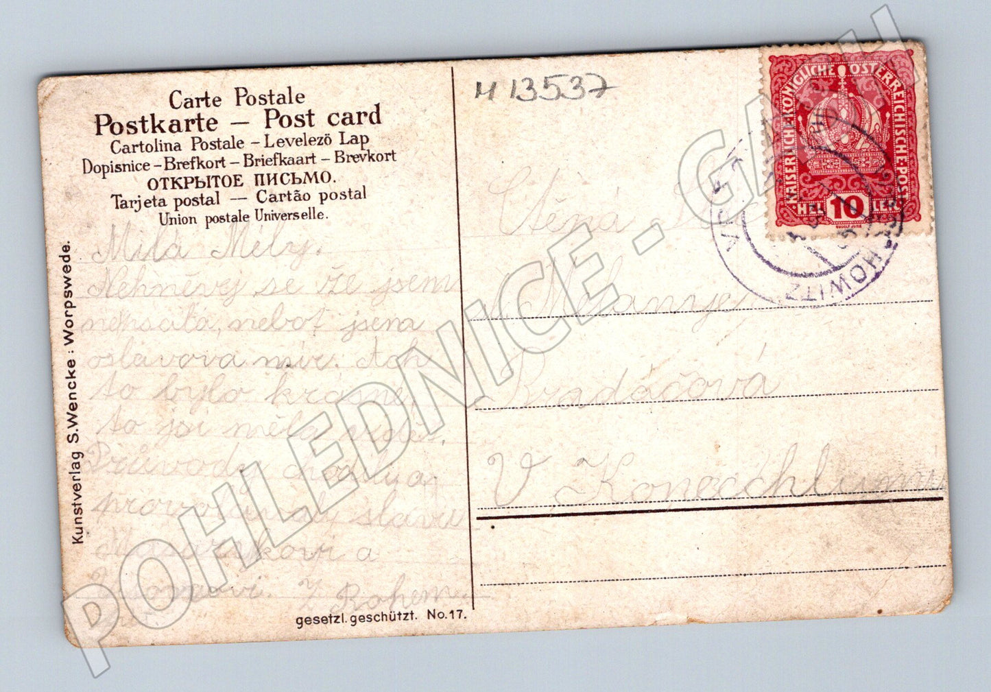 Pohlednice Krajinomalba S. Wencke (M13537)