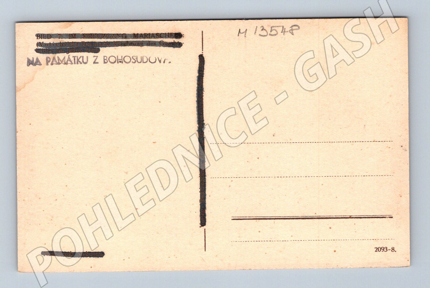 Pohlednice Bohosudov poutní místo (M13548)