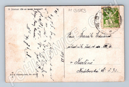 Pohlednice Dívka v interiéru S+S Meistergalerie (M13583)