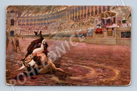 Pohlednice Gladiátorský zápas v aréně (M13589)