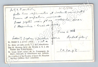 Pohlednice sv. Alois učí děti (M13594)