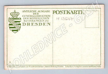Pohlednice Rembrandt Saskia s červenou květinou (M13647)