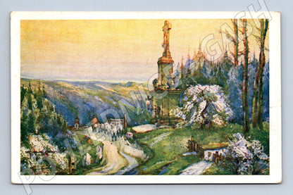 Pohlednice Starý malovaný pohled ČR (M13652)