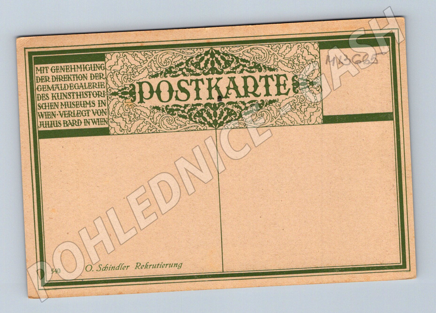Pohlednice O. Schindler Rekrutierung (M13665)