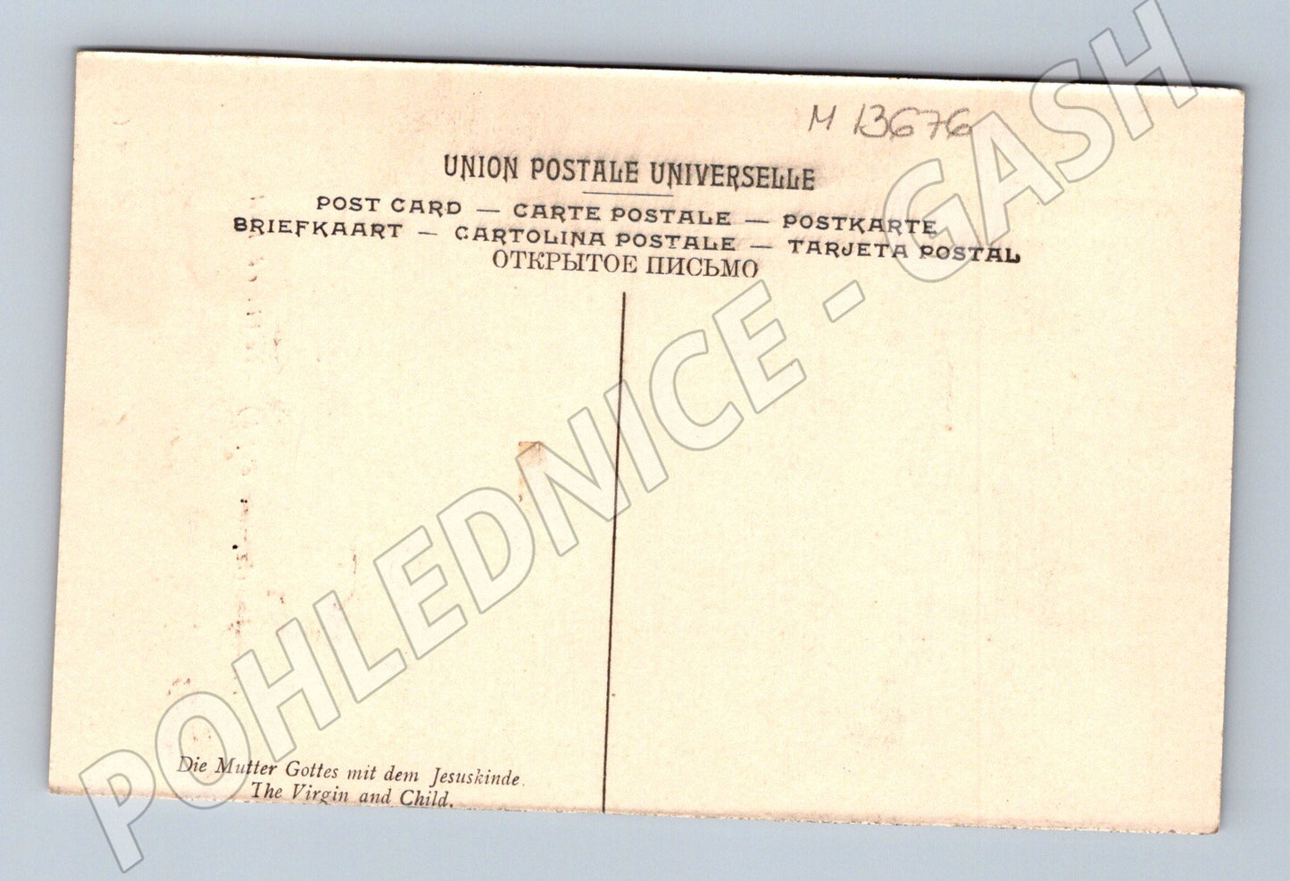 Pohlednice Raffael Madona s dítětem (M13676)