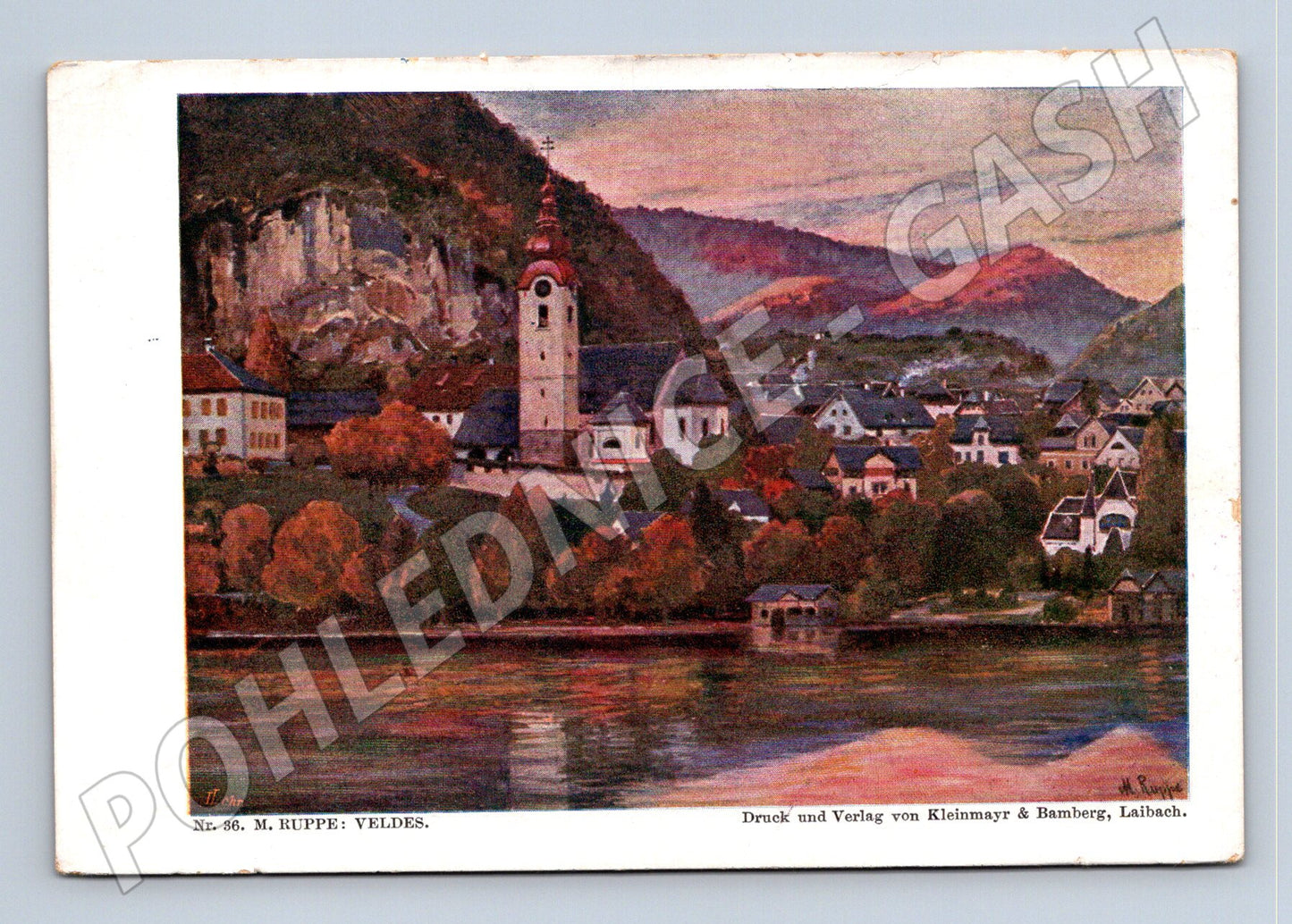 Pohlednice Veldes (Bled, Slovinsko) – ilustrovaná (M13703)