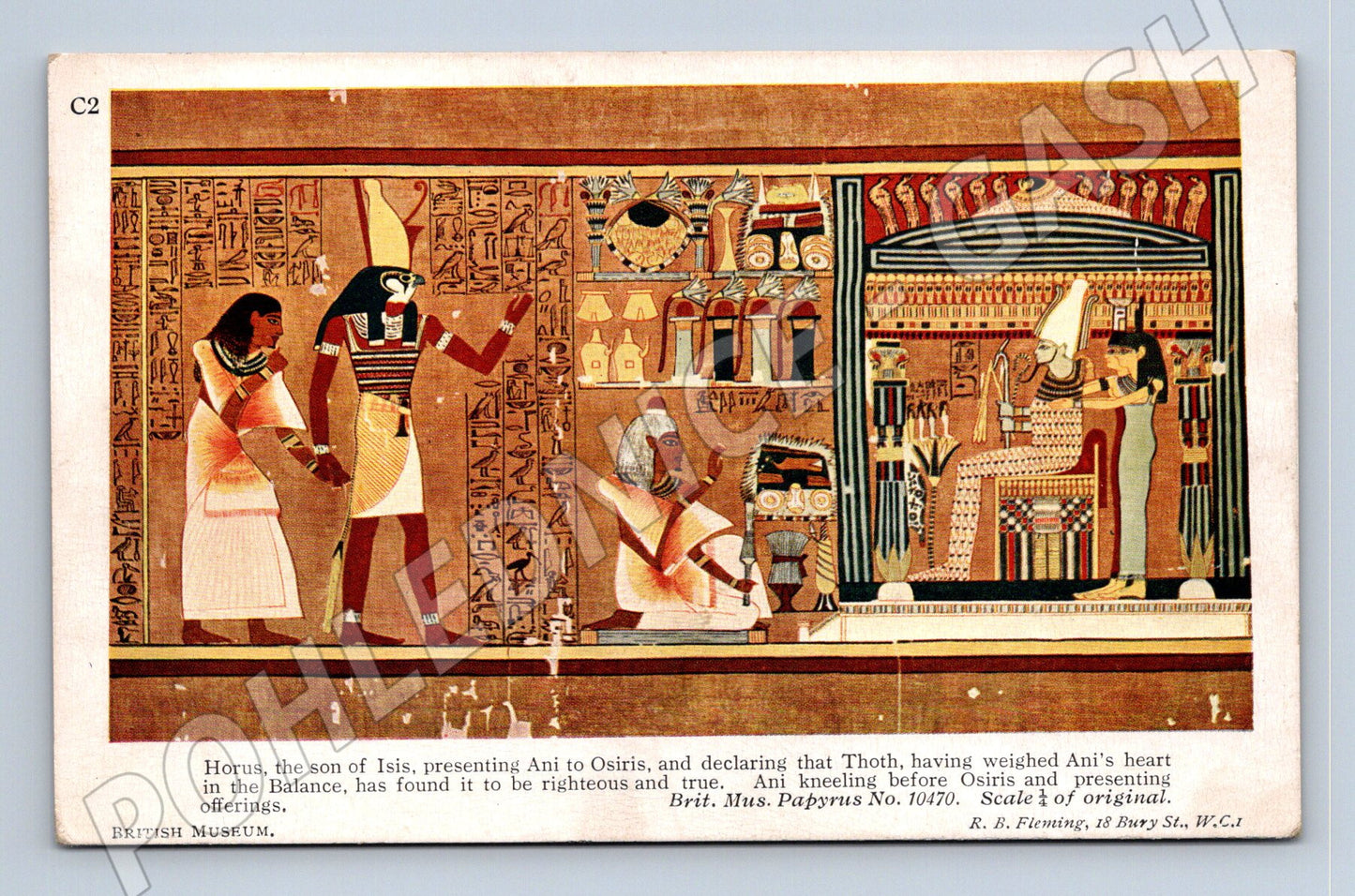 Pohlednice Starověký Egypt Kniha mrtvých Osiris (M13708)