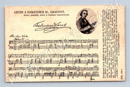 Pohlednice Ferdinand Laub houslista (M13713)