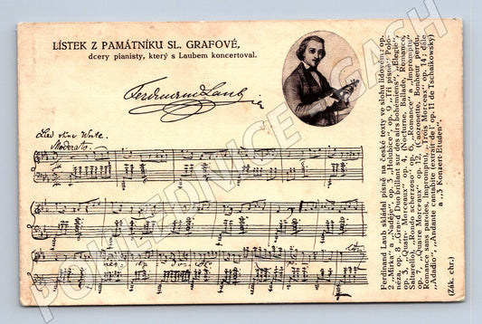 Pohlednice Ferdinand Laub houslista (M13713)