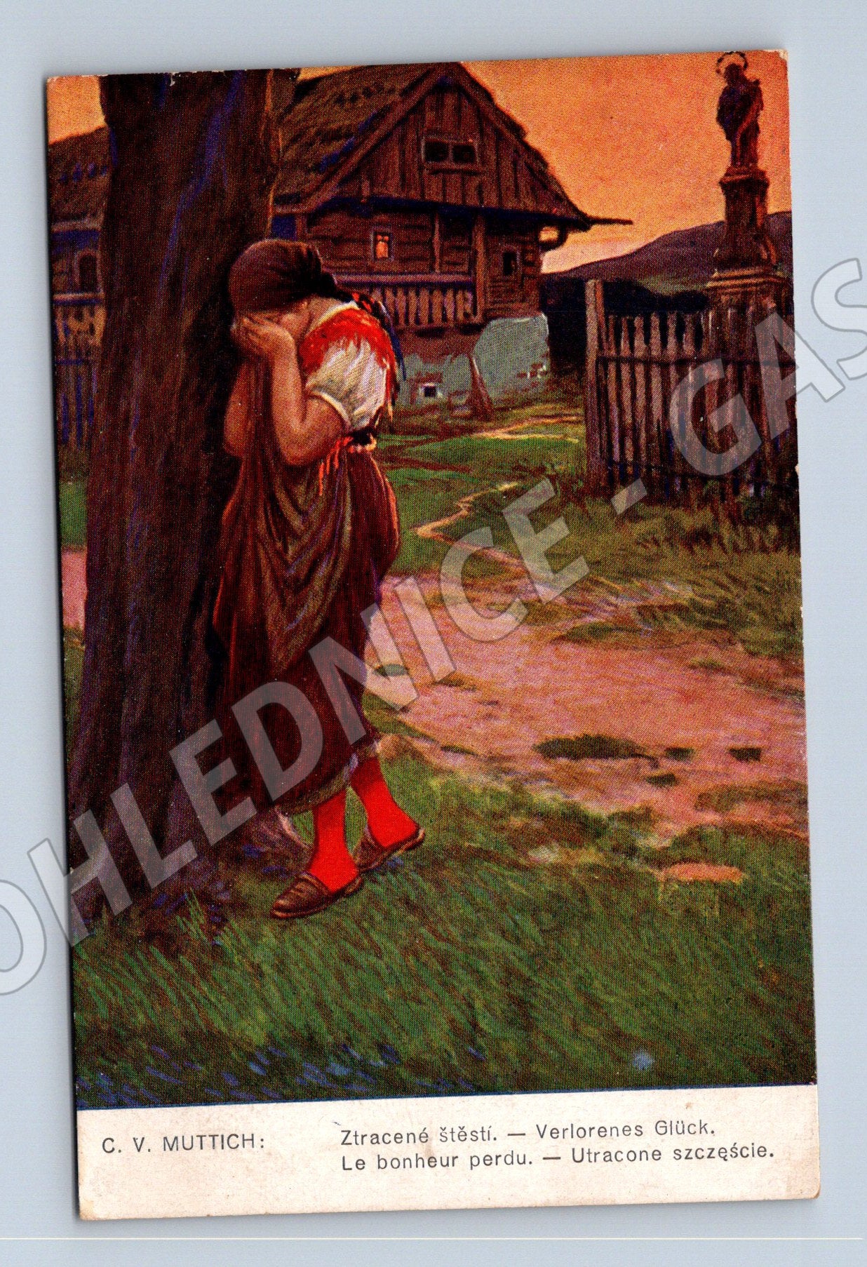 Pohlednice Ztracené štěstí M13741 (C. V. Muttich)