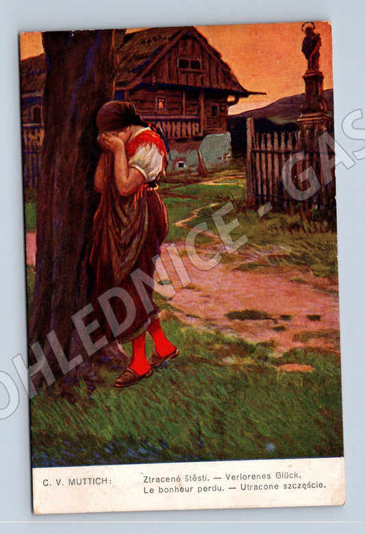 Pohlednice Ztracené štěstí M13741 (C. V. Muttich)