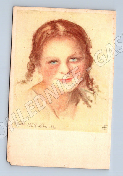 Pohlednice portrét dítěte Emmingerová 1924 (M13744)