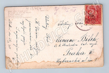 Pohlednice plachetnice na moři za úplňku (M13764)