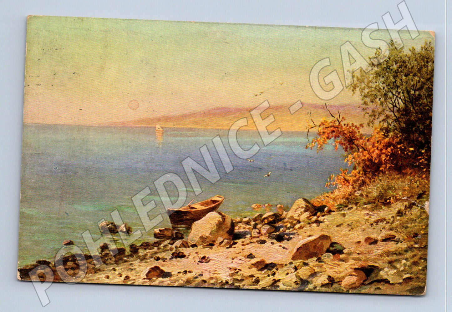 Pohlednice Na břehu moře – loďky na pobřeží (M13765)