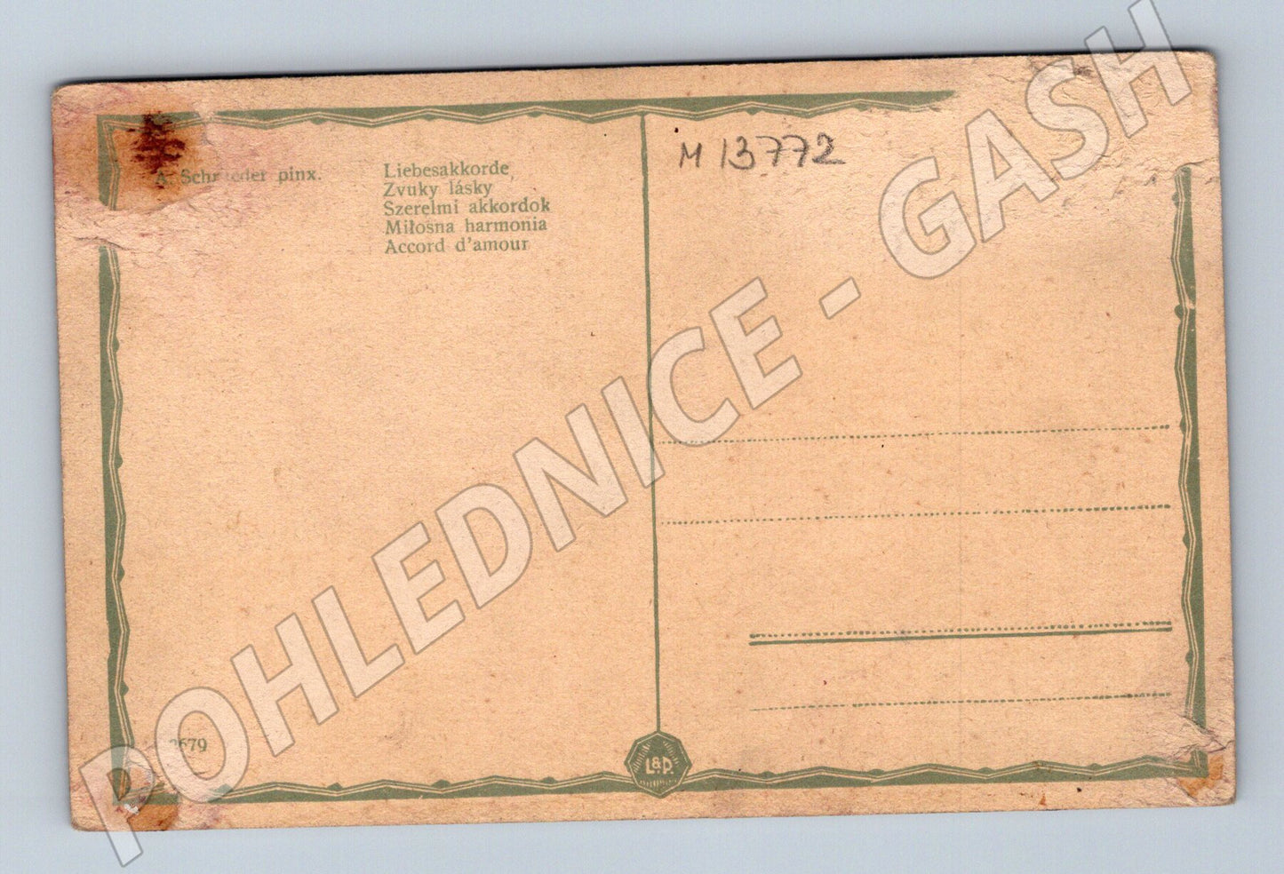 Pohlednice Liebesakkorde hudební motiv (M13772)