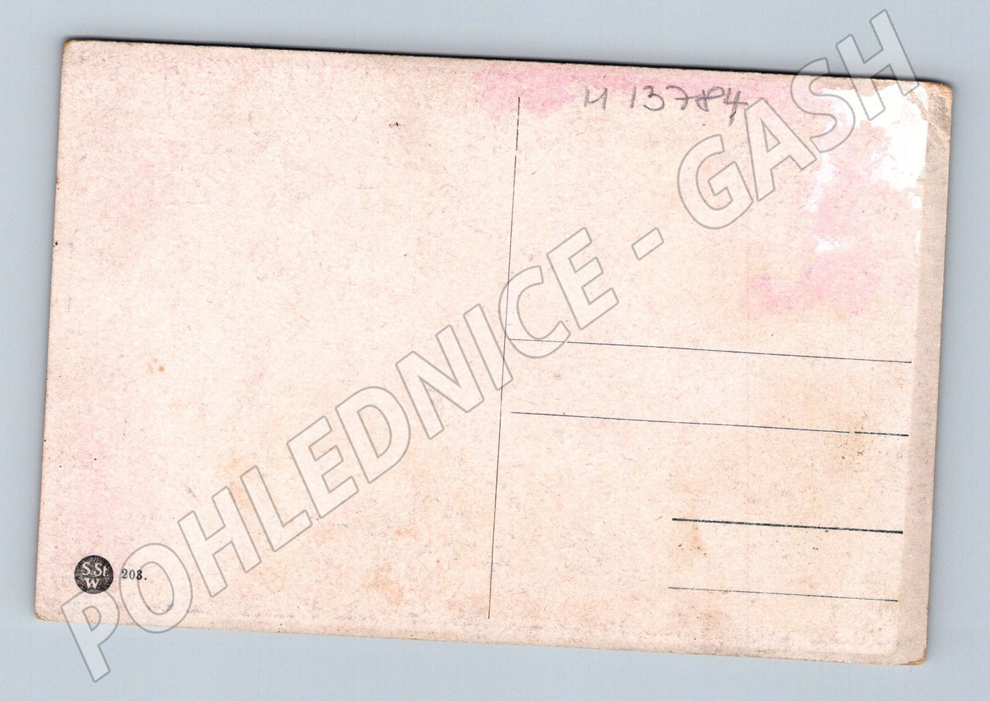 Pohlednice malované venkovské stavení SStW 208 (M13784)