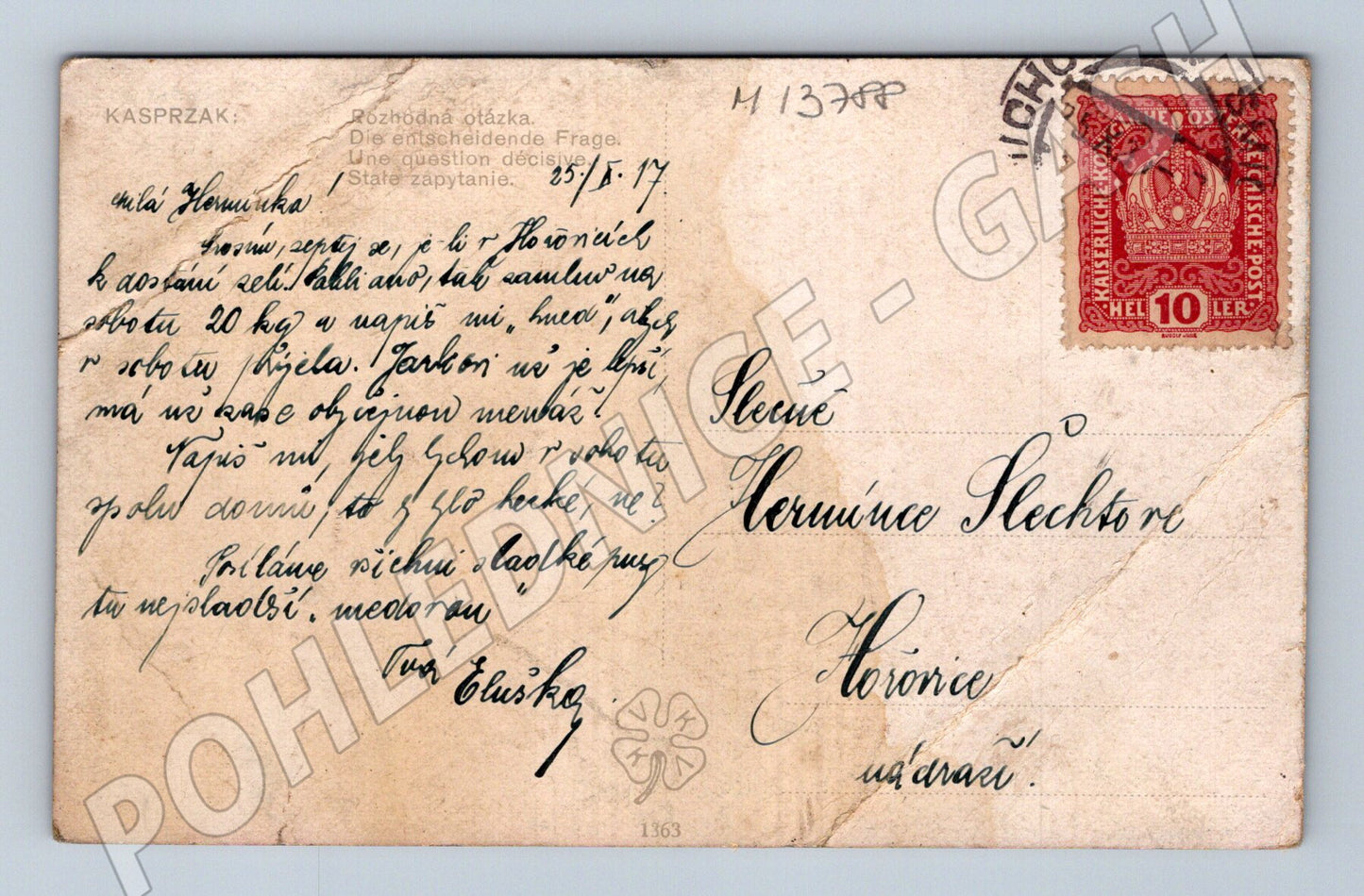 Pohlednice romantický motiv (M13788)