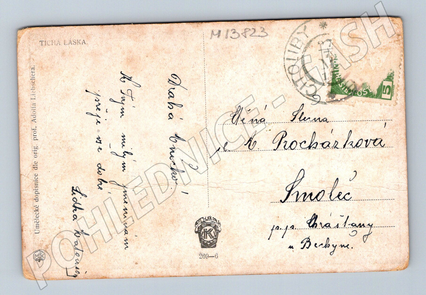 Pohlednice Tichá láska, hrad (M13823)