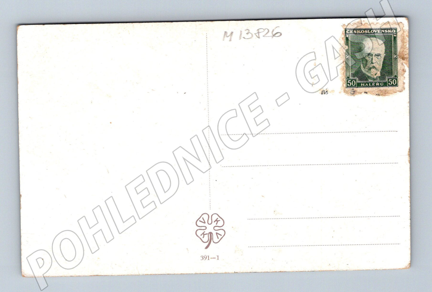 Pohlednice Venkovská krajina, labutě (M13826)