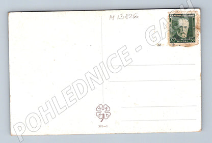 Pohlednice Venkovská krajina, labutě (M13826)