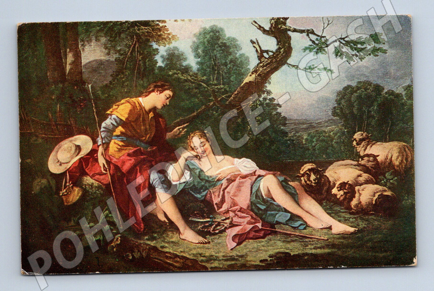 Pohlednice F. Boucher Pastýřská idyla Salon JPP (M13847)