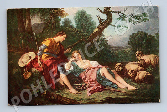 Pohlednice F. Boucher Pastýřská idyla Salon JPP (M13847)