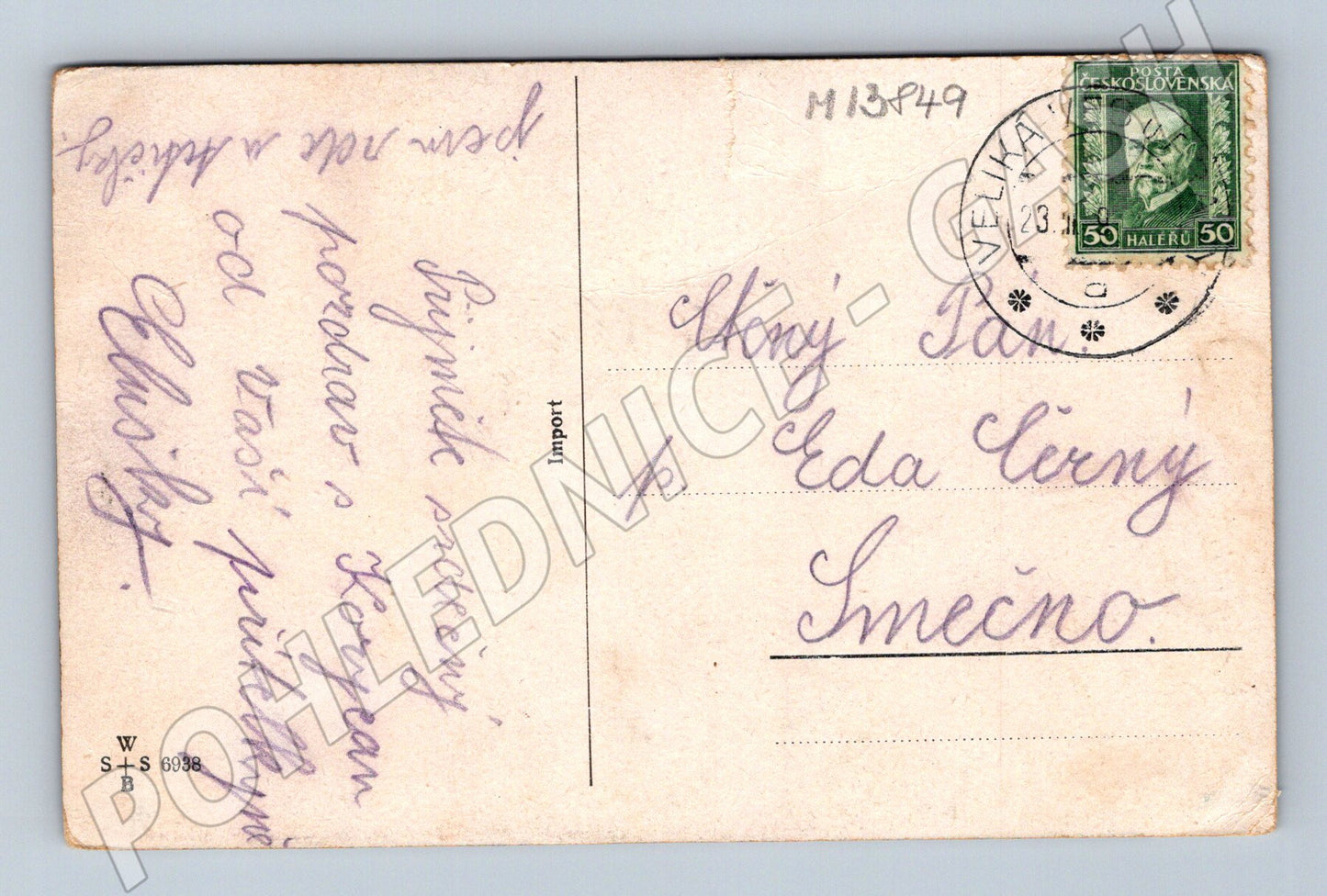 Pohlednice česká krajina 1949 ČSR (M13849)