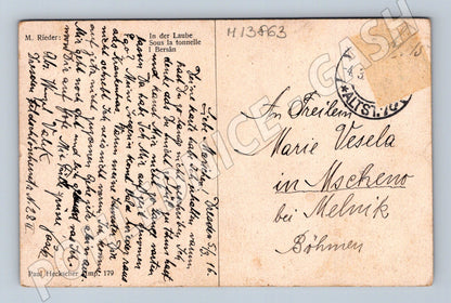 Pohlednice M. Rieder In der Laube RU (M13863)