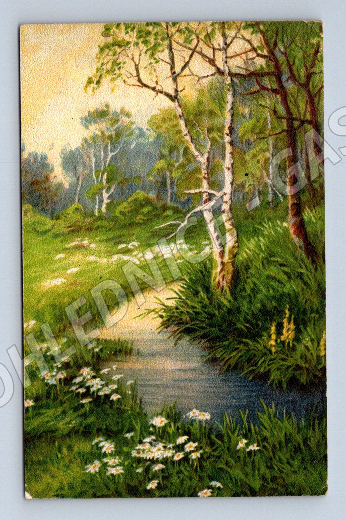 Pohlednice malovaný motiv krajiny ČSR do 1950 (M13864)