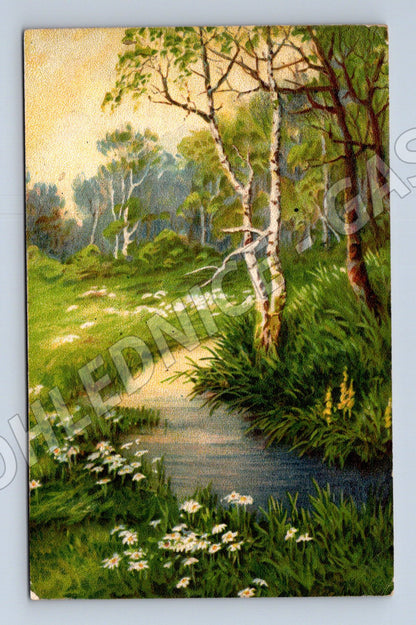 Pohlednice malovaný motiv krajiny ČSR do 1950 (M13864)