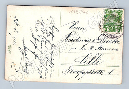 Pohlednice vodní mlýn s vodopádem Rakousko 1910 (M13870)
