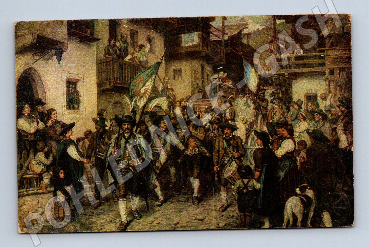 Pohlednice Tirolský Landsturm 1809 návrat domobrany (M13878)