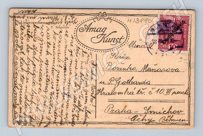 Pohlednice romantická scéna Německo frankovaná (M13880)