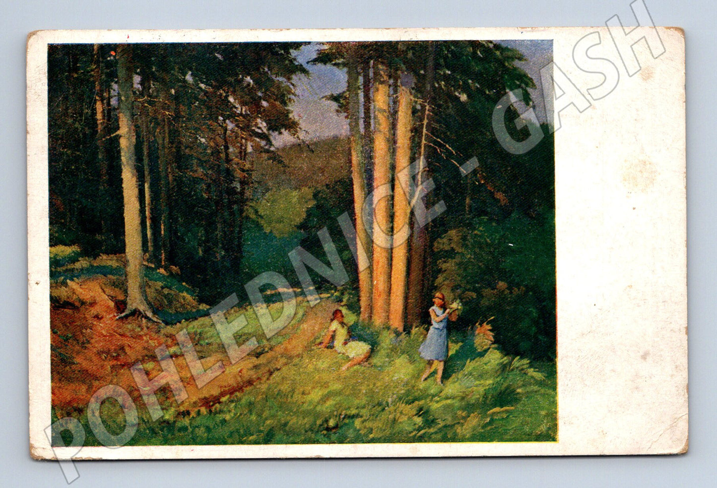 Pohlednice lesní motiv František Hladík ČR 1933 (M13886)