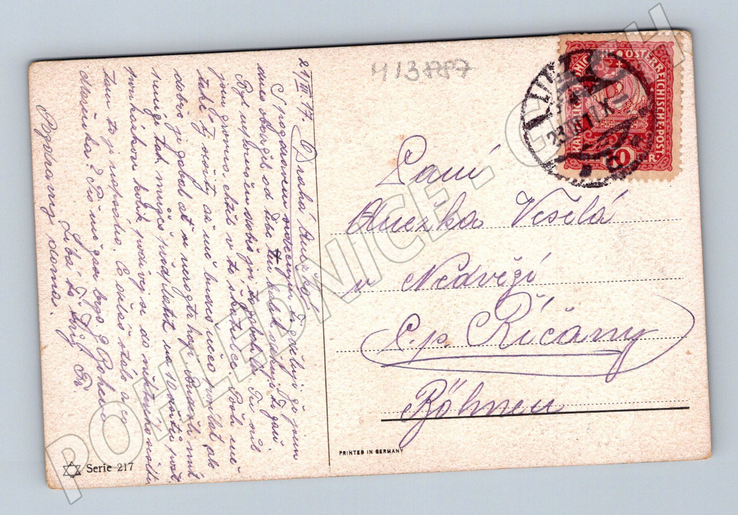 Pohlednice romantická krajina za úplňku RU (M13887)