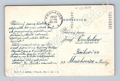 Pohlednice Václav III. a opat Konrád 1306 (M13888)