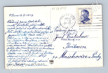 Pohlednice Libušin soud česká mytologie 1959 (M13891)