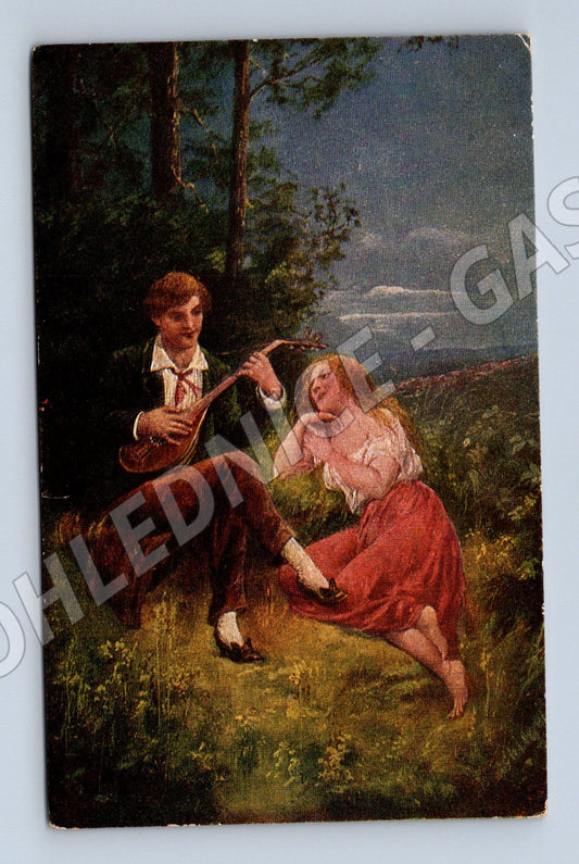 Pohlednice F. Schlegel Heimatsklänge romantická scéna (M13892)