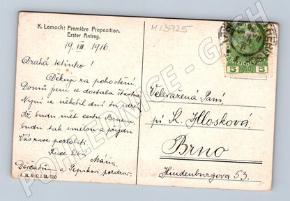 Pohlednice etnografie děti malovaný motiv K. Lemoch 1916 (M13925)