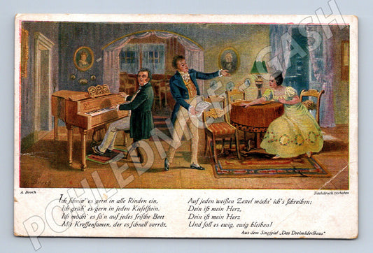 Pohlednice Das Dreimäderlhaus – Schubert, hudební salon (M13946)