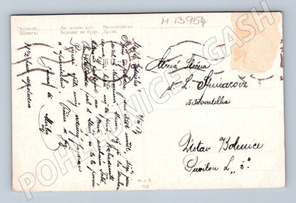 Pohlednice Děti u stromu – malířský motiv (M13954)