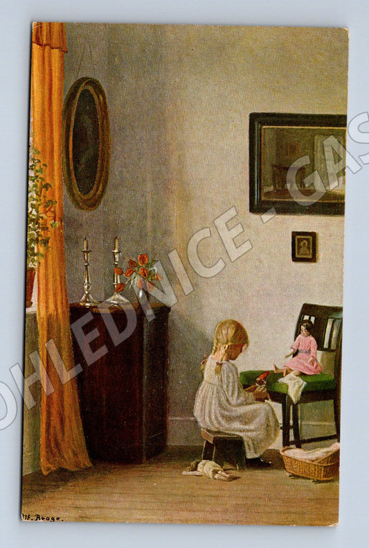 Pohlednice Alfred Broge – Dolly dressing dollies (M13955)