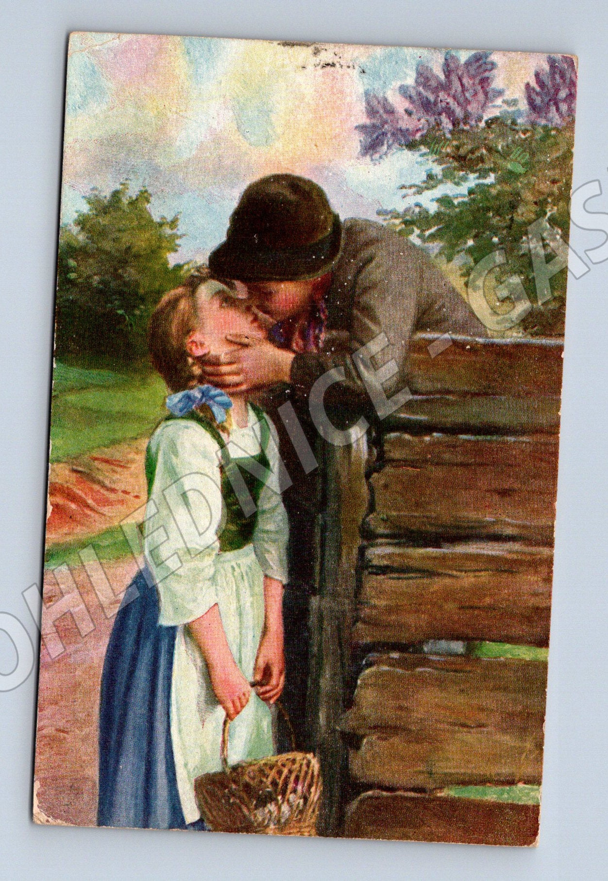 Pohlednice Sousedovy děti – etnografie, kolorovaná (M13958)