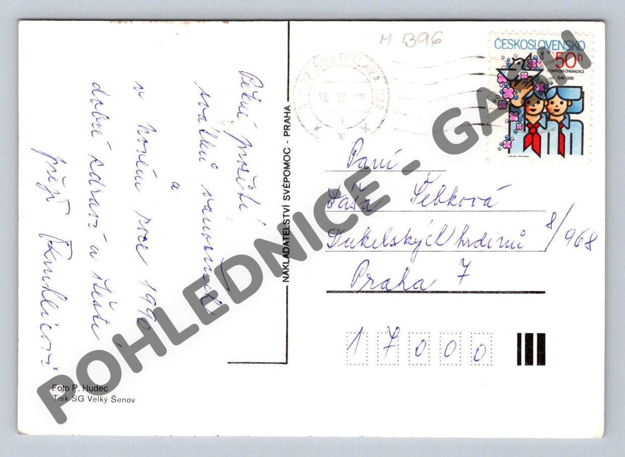Pohlednice Vánoční Československo 1989 Radostné Vánoce (M1396)