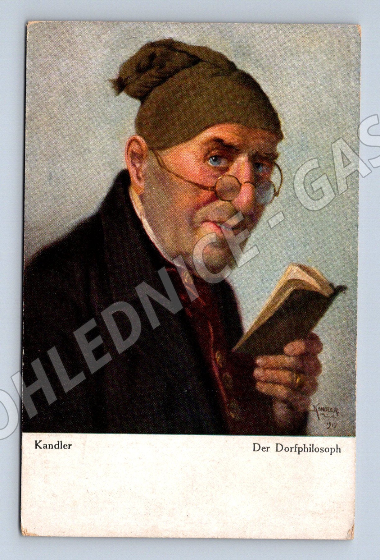 Pohlednice Der Dorfphilosoph – Kandler Berlin (M13971)